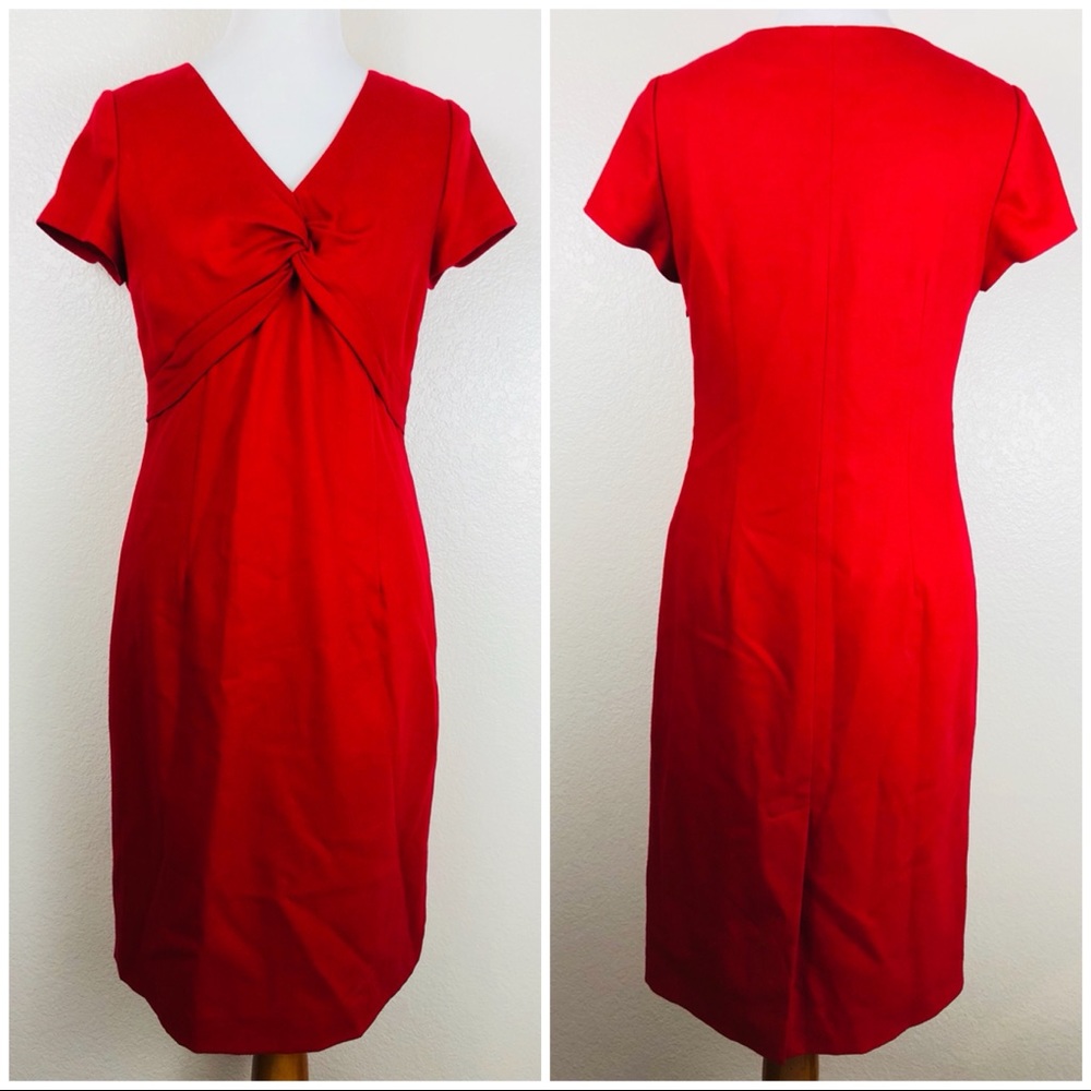 Boden Red Wool Empire Waist Dress US size 6L